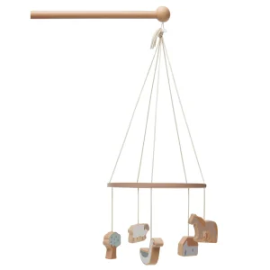 Wooden baby mobile.
