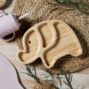Cute bamboo elephant plate