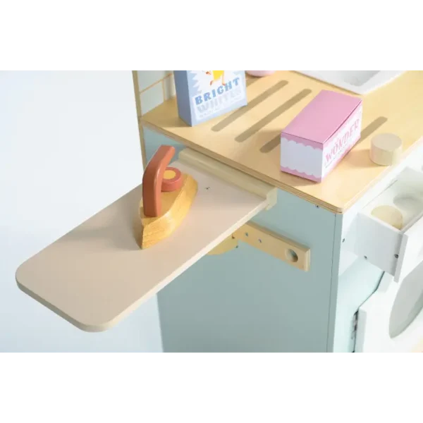 Washing machine toy with ironing board